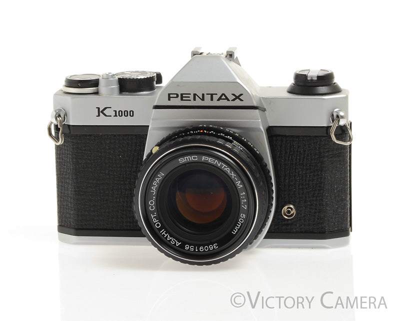 Pentax K1000 35mm Film Camera w/ 50mm f1.7 Lens -New Seals- [GOOD]