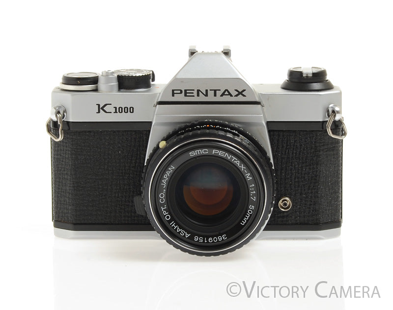 Pentax K1000 35mm Film Camera w/ 50mm f1.7 Lens -New Seals- [GOOD]