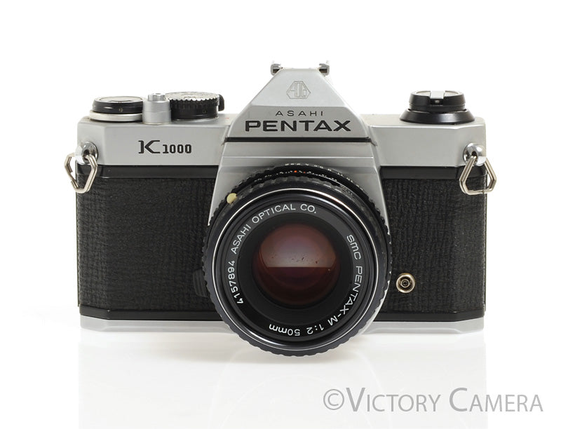 Pentax K1000 35mm Film Camera w/ 50mm f2  Lens -New Seals- [EXC]