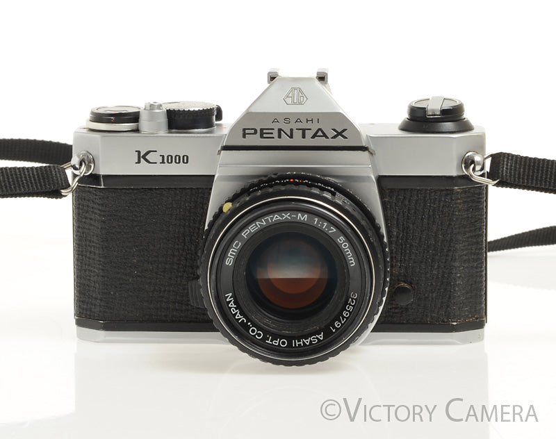 Pentax K1000 35mm Film Camera w/ 50mm f1.7 Lens -New Seals- [EXC-]