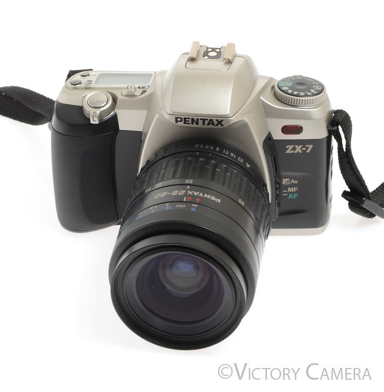Pentax ZX-7 Autofocus 35mm Film Camera w/ 28-80mm Zoom Lens -Clean-