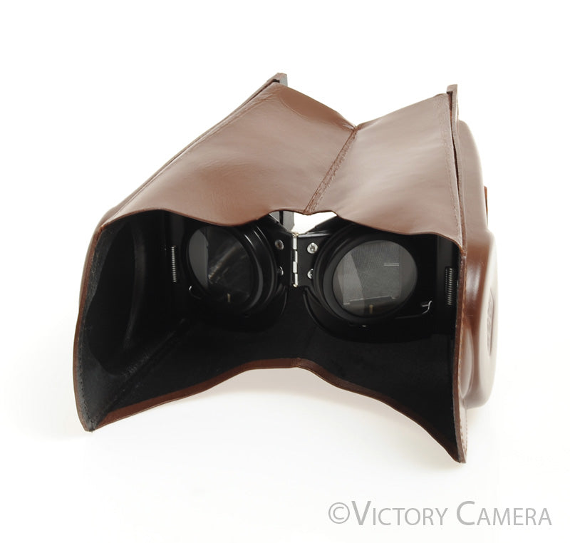 Rare Rollei Rolleiflex Leather Binocular Magnifier Extension Hood  [MINT-] - Victory Camera