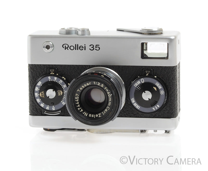 Rollei 35 40mm f3.5 Zeiss Tessar Chrome Camera -No Meter-