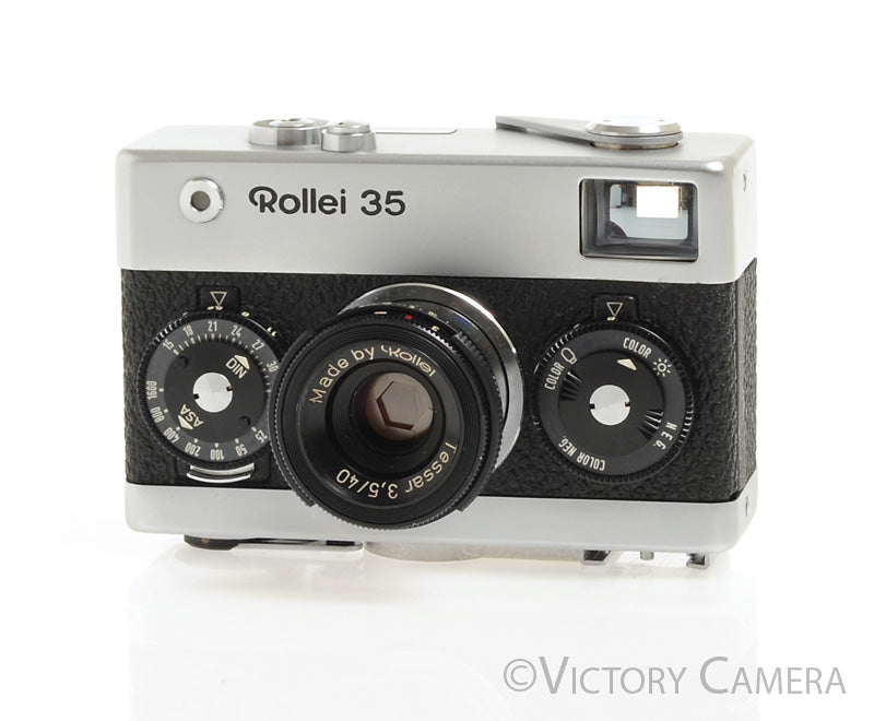 Rollei 35 40mm f3.5 Zeiss Tessar Chrome Camera -No Meter- [GOOD] - Victory Camera