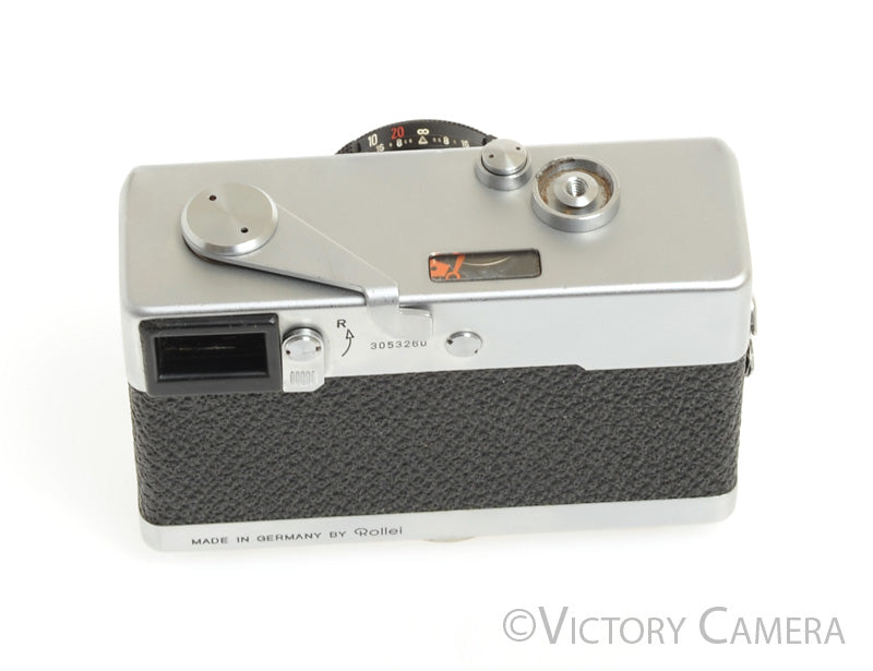 Rollei 35 40mm f3.5 Zeiss Tessar Chrome Camera -No Meter-  [Good] - Victory Camera