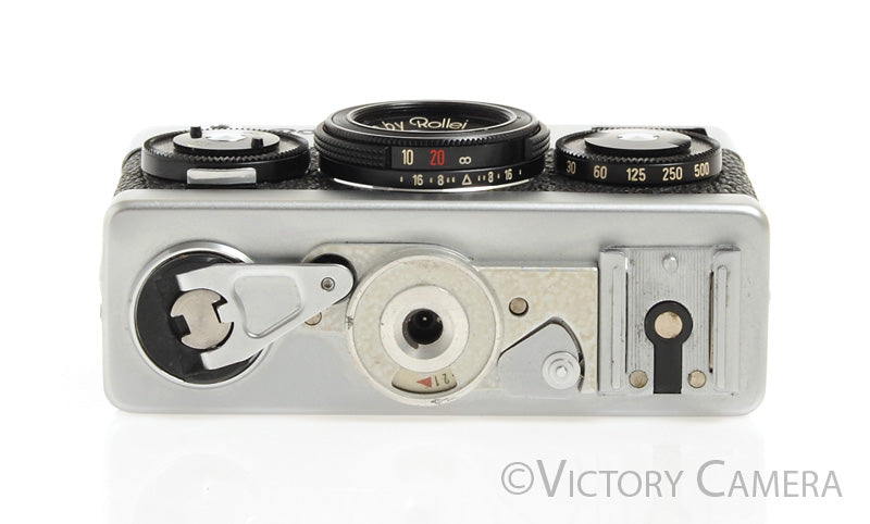 Rollei 35 40mm f3.5 Zeiss Tessar Chrome Camera -No Meter- [GOOD] - Victory Camera