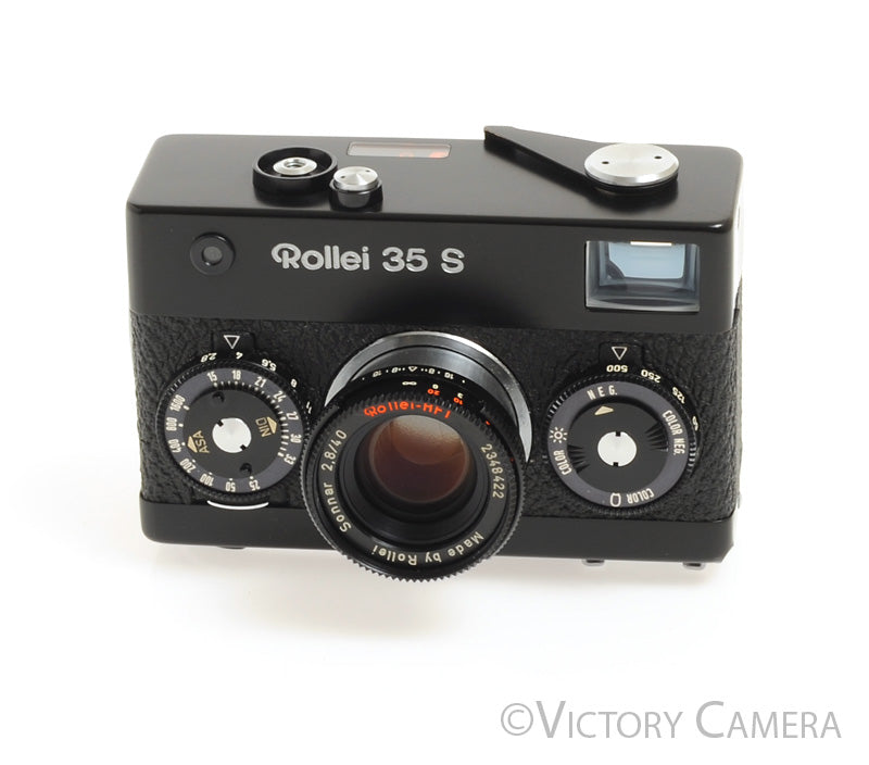 Rollei 35S 35 S 40mm f2.8 Zeiss Sonnar Black Camera -No Meter- [EX] - Victory Camera