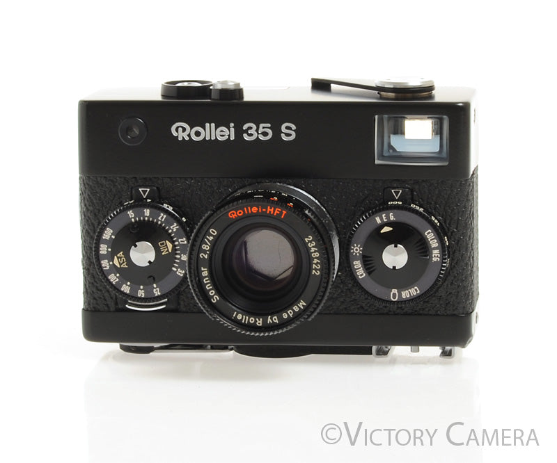 Rollei 35S 35 S 40mm f2.8 Zeiss Sonnar Black Camera -No Meter- [EX] - Victory Camera