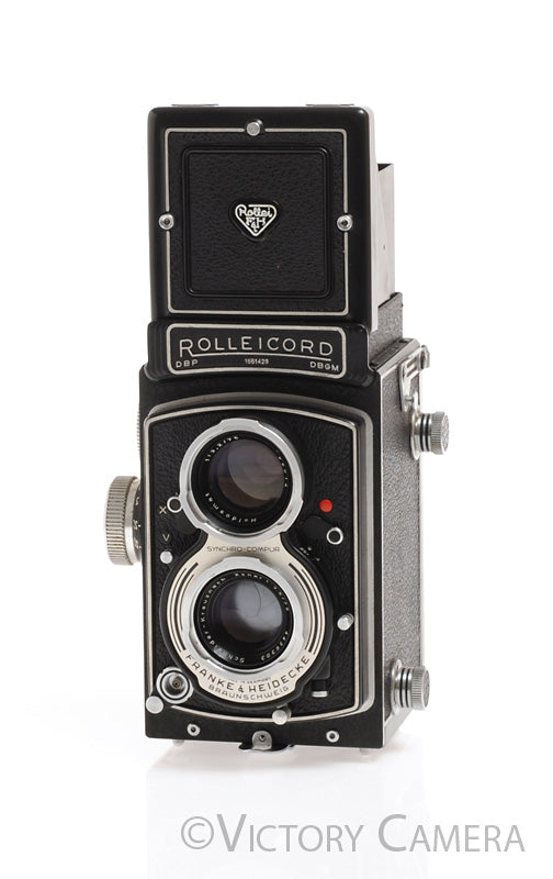 Rollei Rolleicord V TLR Medium Format Camera w/ 75mm f3.5 Xenar Lens w/ Case - Victory Camera