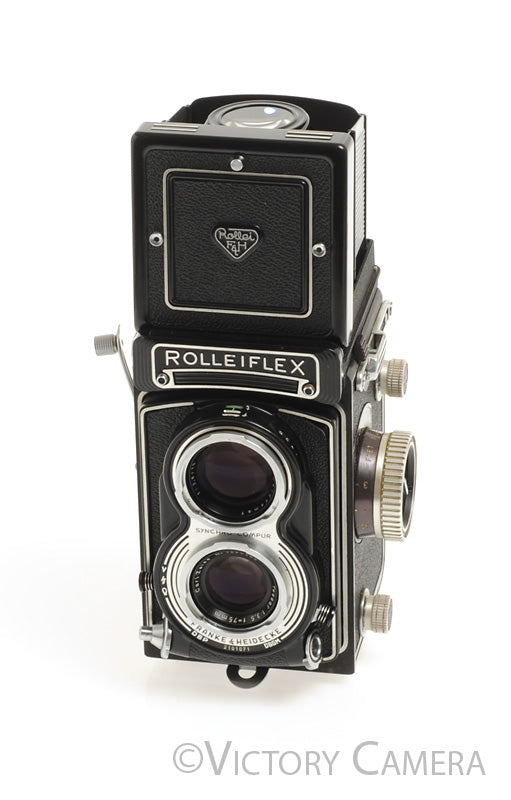 Rollei Rolleiflex T TLR Medium Format Film Camera w/ Zeiss 75mm F3.5 Lens [EX+] - Victory Camera