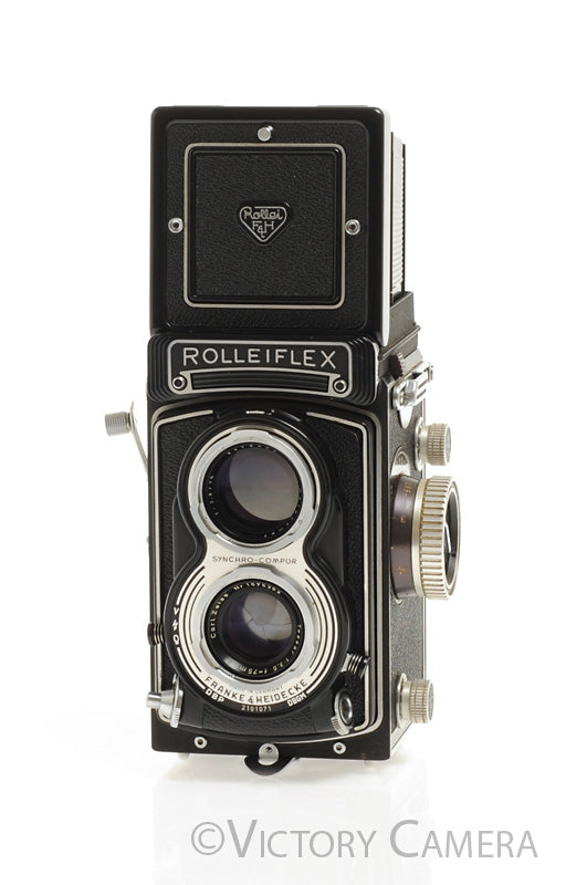 Rollei Rolleiflex T TLR Medium Format Film Camera w/ Zeiss 75mm F3.5 Lens [EX+] - Victory Camera