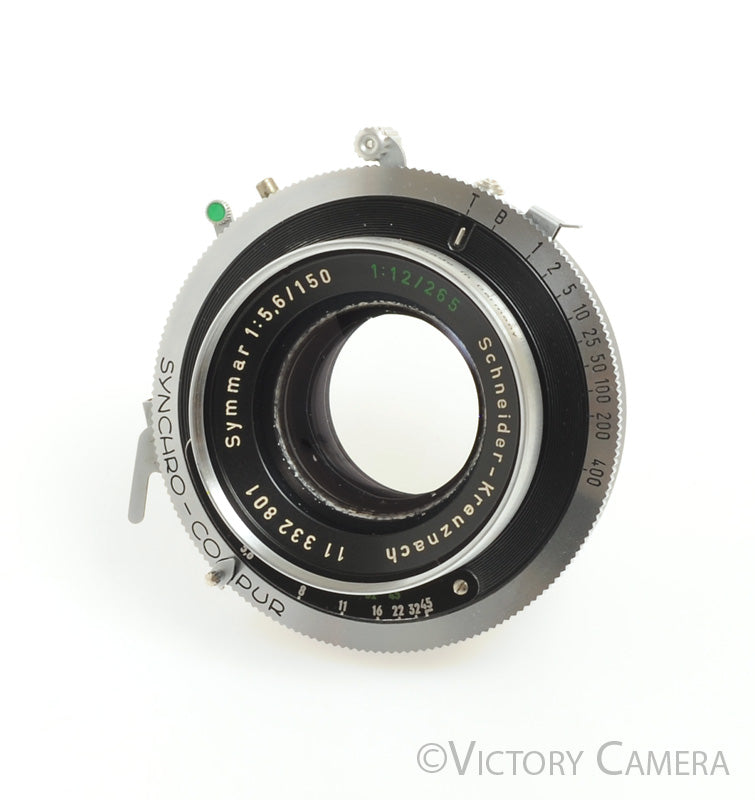 Schneider Symmar 150mm f5.6 Convertible Lens in Synchro Compur Shutter [EXC] - Victory Camera