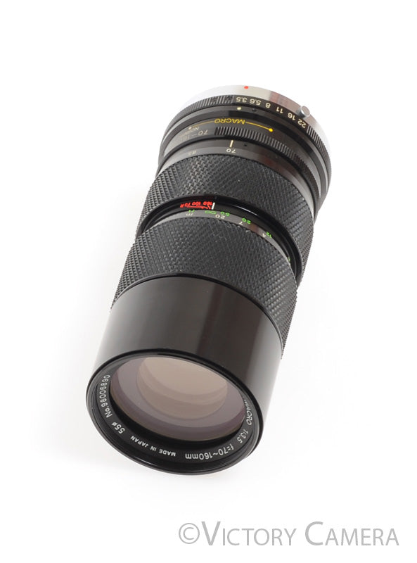 Soligor C/D 70-160mm f3.5 Telephoto Zoom Lens for Olympus OM [EXC+] - Victory Camera