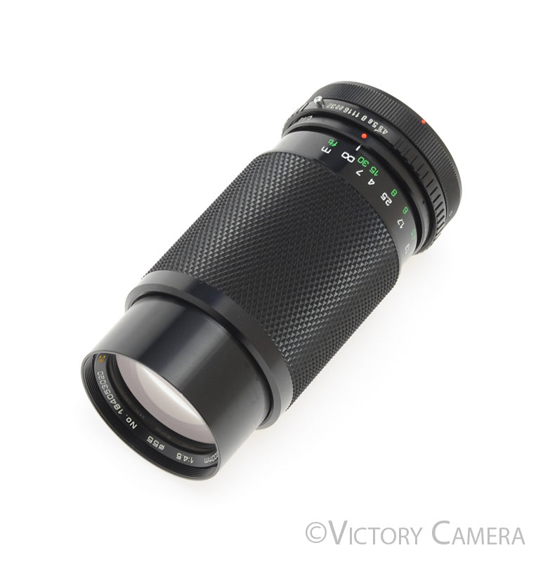 Soligor 80-200mm f4.5 Telephoto Zoom Lens for Canon FD [EXC+] - Victory Camera