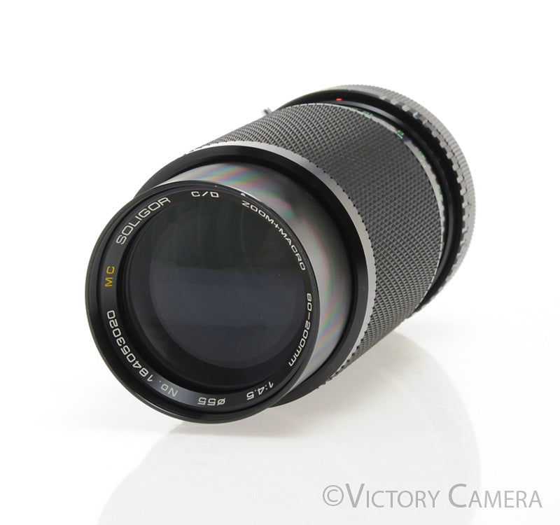 Soligor 80-200mm f4.5 Telephoto Zoom Lens for Canon FD [EXC+] - Victory Camera