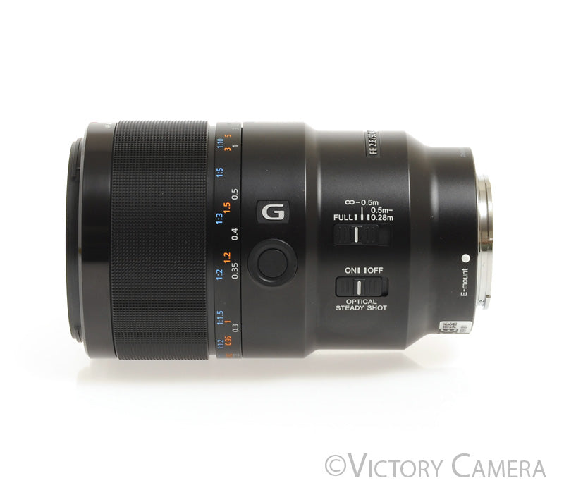 Sony FE 90mm f2.8 Macro G OSS Prime Lens for E Mount w/ Shade [MINT-] - Victory Camera