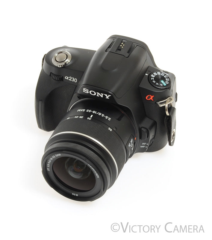 Sony A230 10.2MP CCD Sensor Digital SLR Camera w/ 18-55mm Lens [EXC+] - Victory Camera