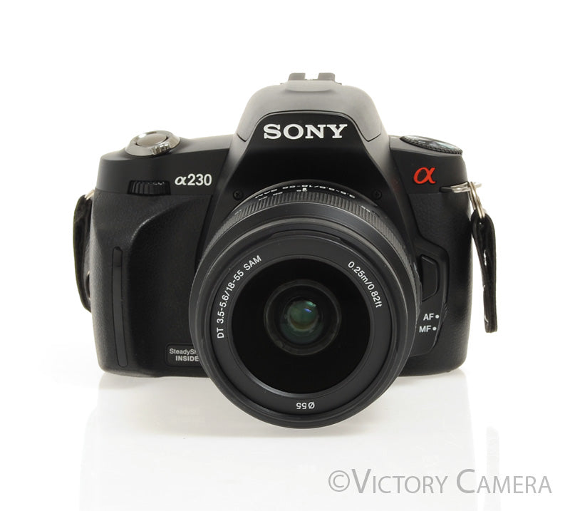 Sony A230 10.2MP CCD Sensor Digital SLR Camera w/ 18-55mm Lens [EXC+] - Victory Camera