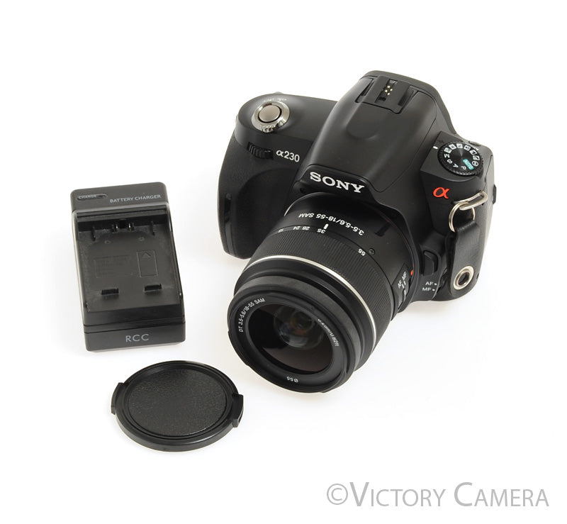 Sony A230 10.2MP CCD Sensor Digital SLR Camera w/ 18-55mm Lens [EXC+] - Victory Camera