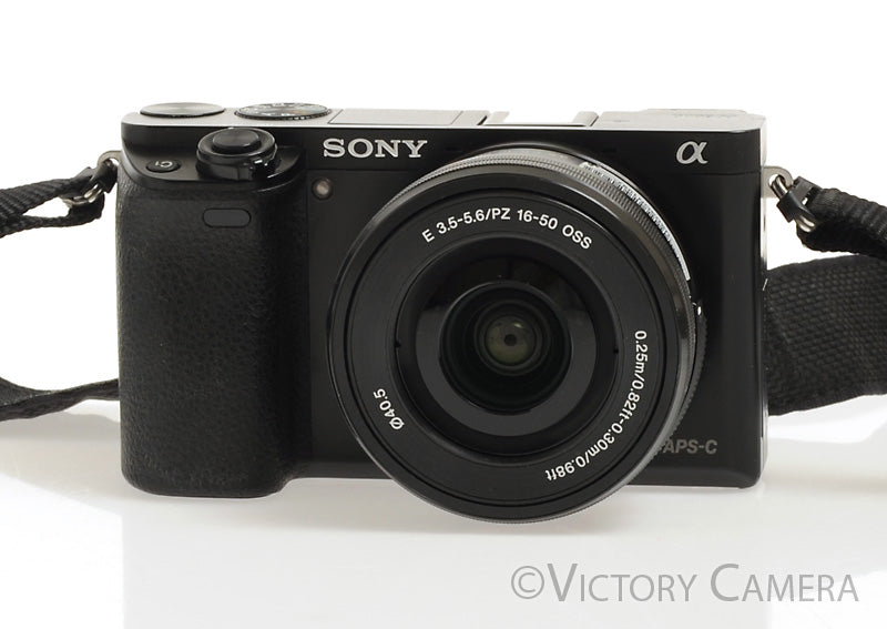 Sony a6000 24.3MP Black Mirrorless Camera Body w/ 16-50mm Lens [EXC+]