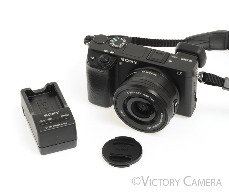 Sony A6300 24.2MP 4K Mirrorless Digital Camera w/ 16-50mm Zoom Lens [MINT-] - Victory Camera