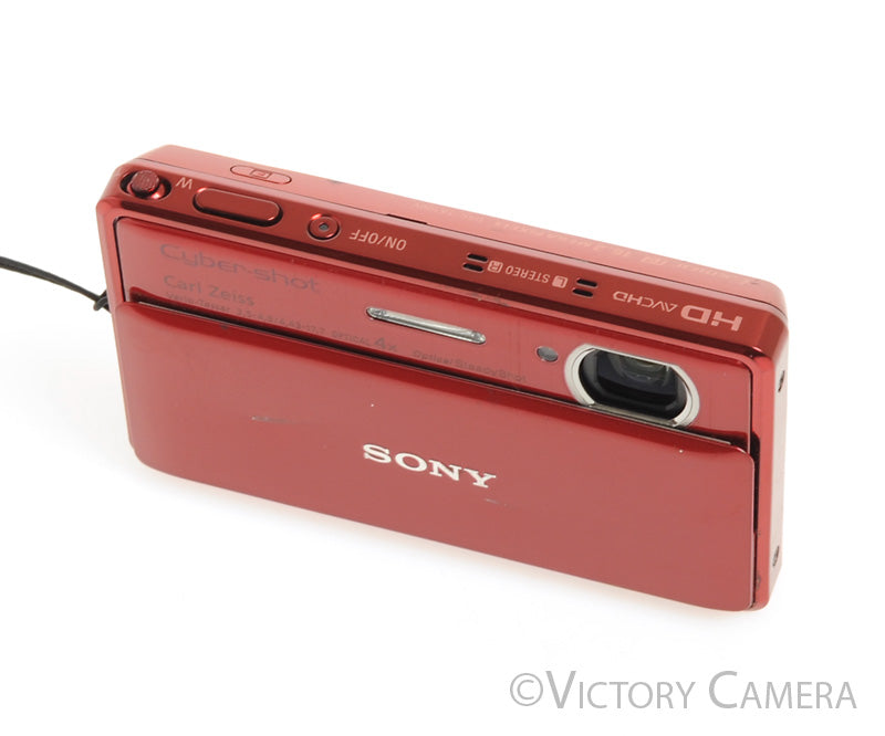 Sony Cyber-Shot DSC-TX100V Red 16.2MP Digital Point &amp; Shoot Camera [EXC-]