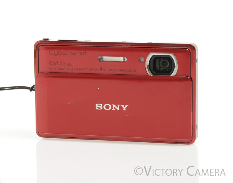 Sony Cyber-Shot DSC-TX100V Red 16.2MP Digital Point &amp; Shoot Camera [EXC-]