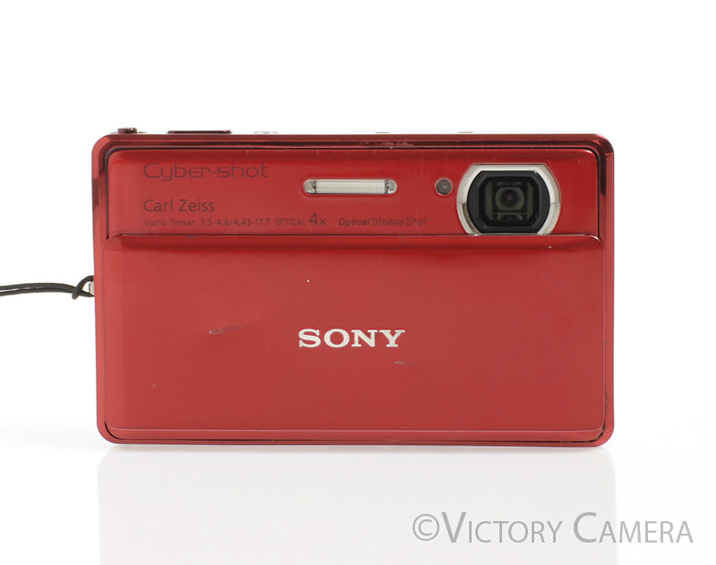 Sony Cyber-Shot DSC-TX100V Red 16.2MP Digital Point &amp; Shoot Camera [EXC-]