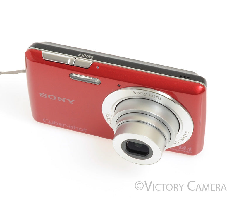 Sony Cyber-Shot DSC-W620 14.1MP Red Digital Point &amp; Shoot Camera [EXC]