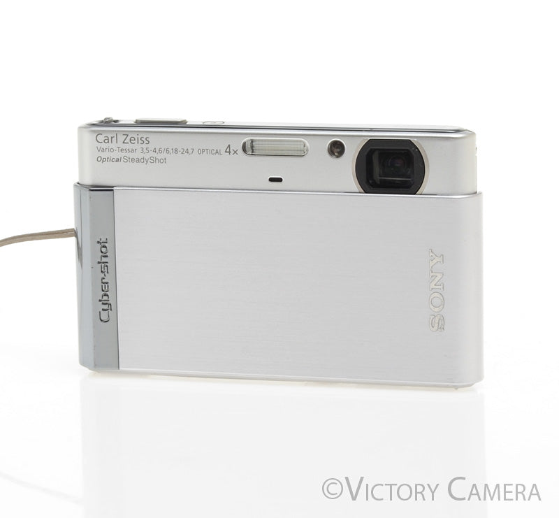 Sony Cyber-Shot DSC-T90 Silver 12.1MP Digital Point &amp; Shoot Camera [EXC]