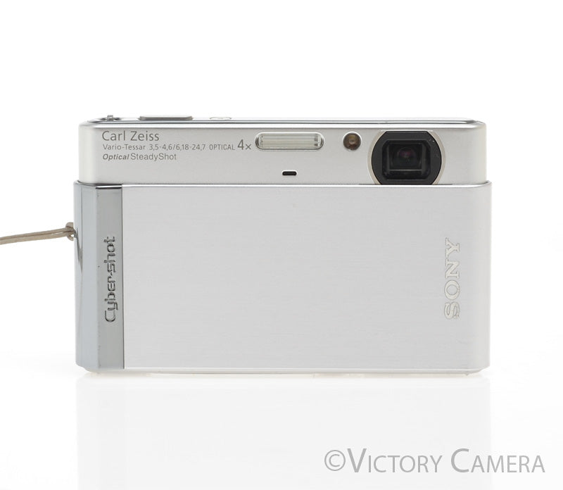 Sony Cyber-Shot DSC-T90 Silver 12.1MP Digital Point &amp; Shoot Camera [EXC]