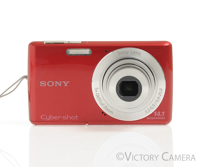 Sony Cyber-Shot DSC-W620 14.1MP Red Digital Point &amp; Shoot Camera [EXC]