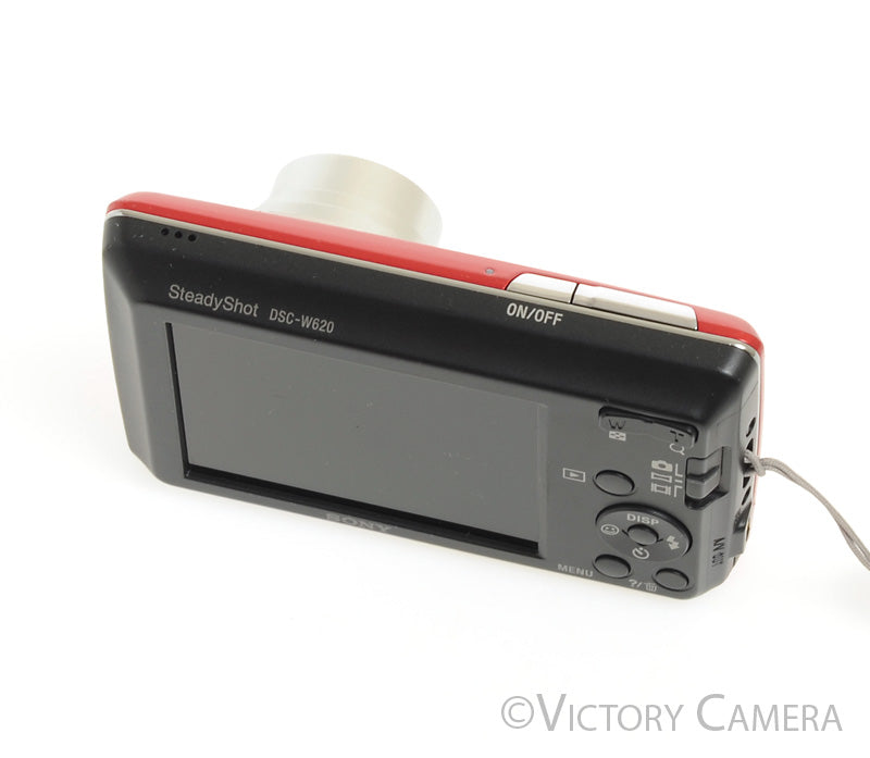 Sony Cyber-Shot DSC-W620 14.1MP Red Digital Point &amp; Shoot Camera [EXC]