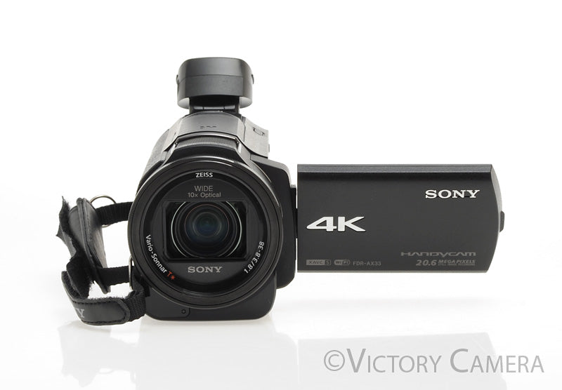 Sony Handycam FDR-AX33 20.6MP 4k Digital Camcorder w/ Extras [EXC] - Victory Camera