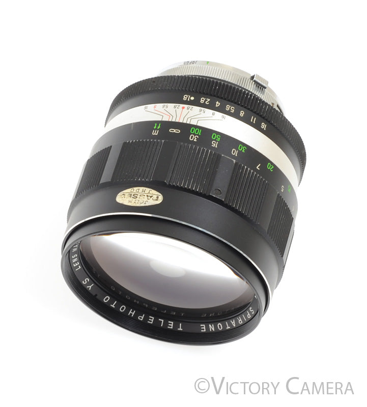 Spiratone YS 135mm f1.8 FAST Telephoto Prime Lens for Olympus OM [EXC] - Victory Camera