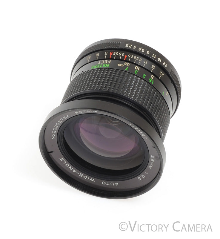 Vivitar 28mm F2.5 Auto Wide-Angle Prime Lens for Pentax K Mount  [EXC+] - Victory Camera