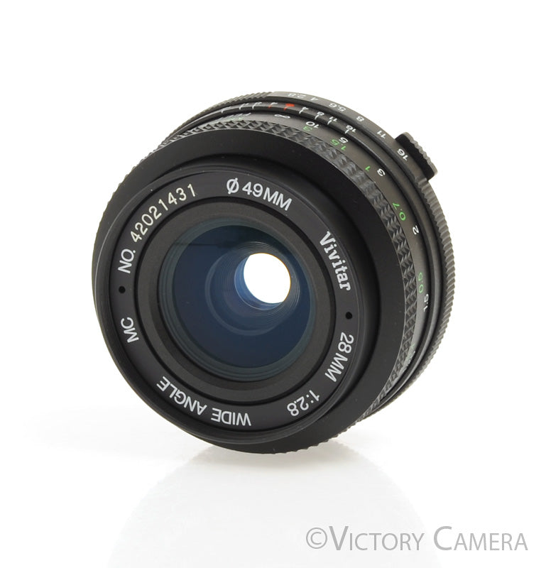 Vivitar 28mm f2.8 MC Wide Angle Lens for Olympus OM [EXC] - Victory Camera