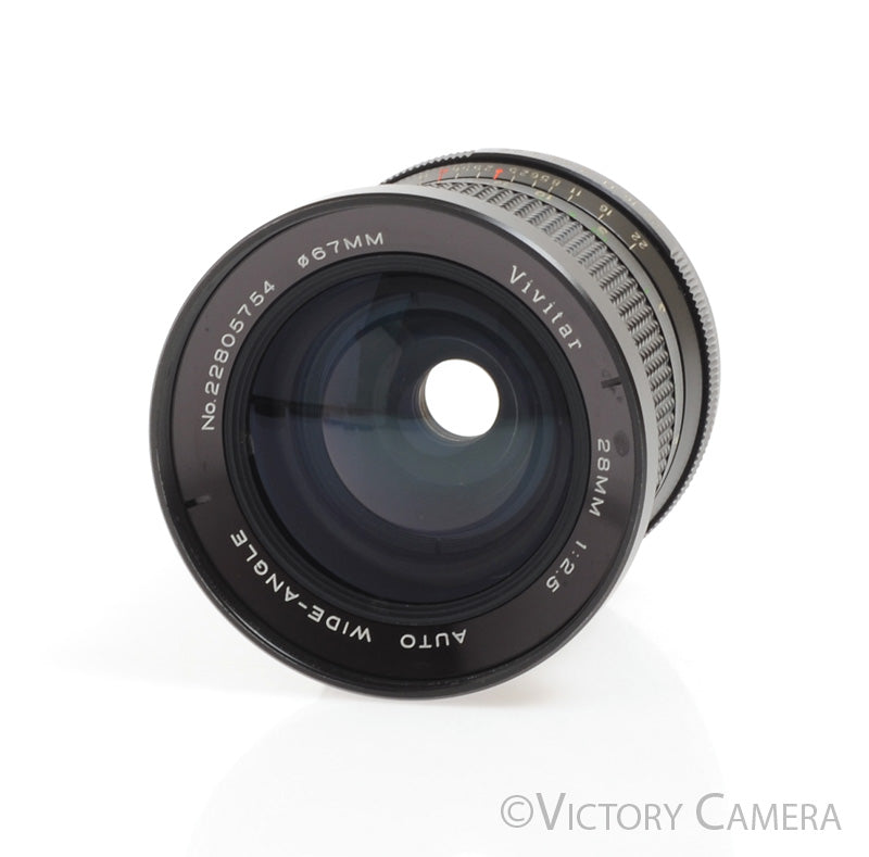 Vivitar 28mm F2.5 Auto Wide-Angle Prime Lens for Pentax K Mount  [EXC+] - Victory Camera