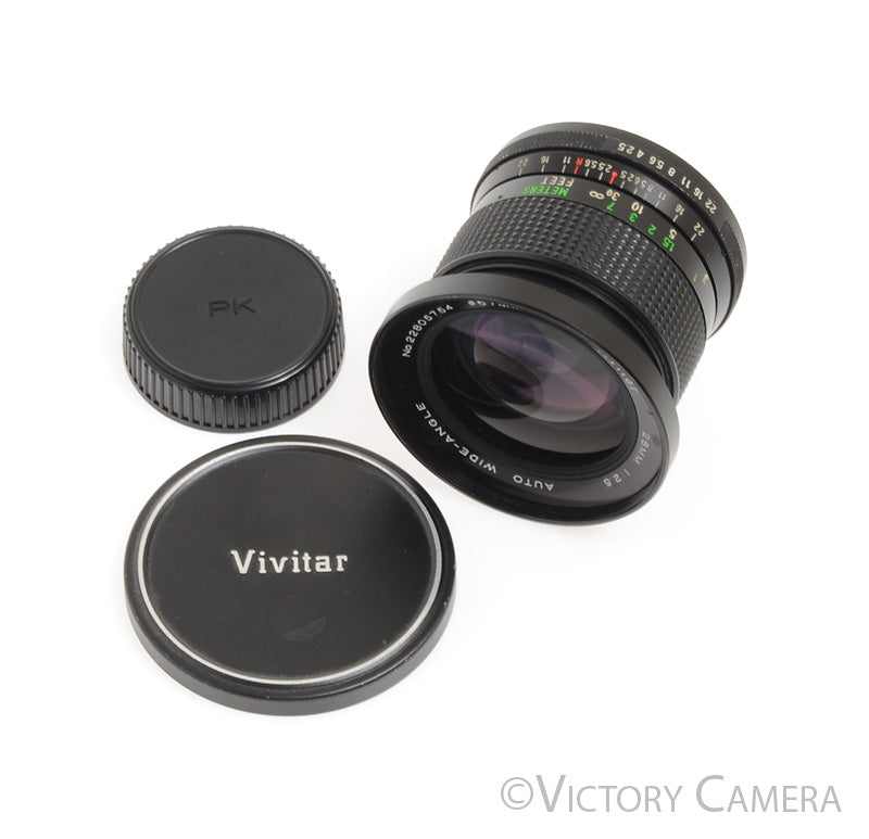 Vivitar 28mm F2.5 Auto Wide-Angle Prime Lens for Pentax K Mount  [EXC+] - Victory Camera