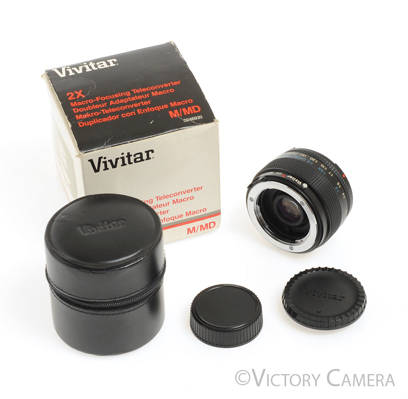 Vivitar Minolta Tele-Macro 2x 1:1 Teleconverter w/ Case for Minolta [MINT-] - Victory Camera