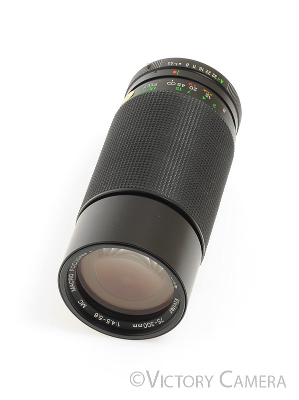 Vivitar 75-300mm f4.5-5.6 Macro Zoom Lens for Pentax K Mount   [EXC+] - Victory Camera