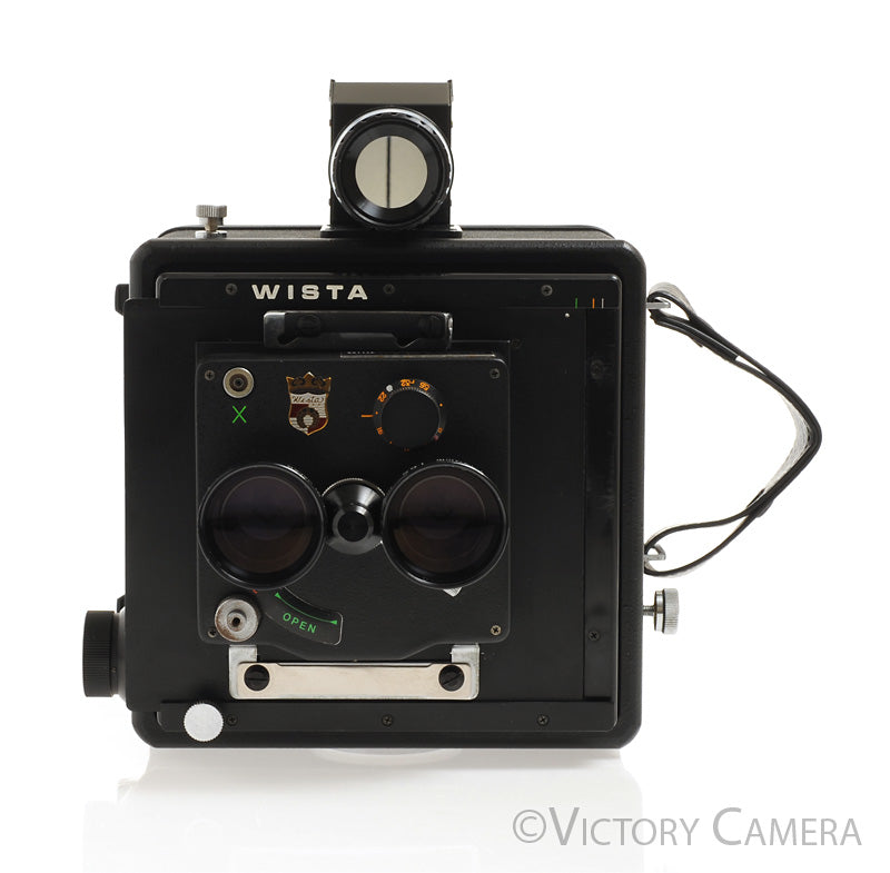 Wista 4x5 Passport Camera with Dual 130mm f5.6 Lenses [EX-] - Victory Camera