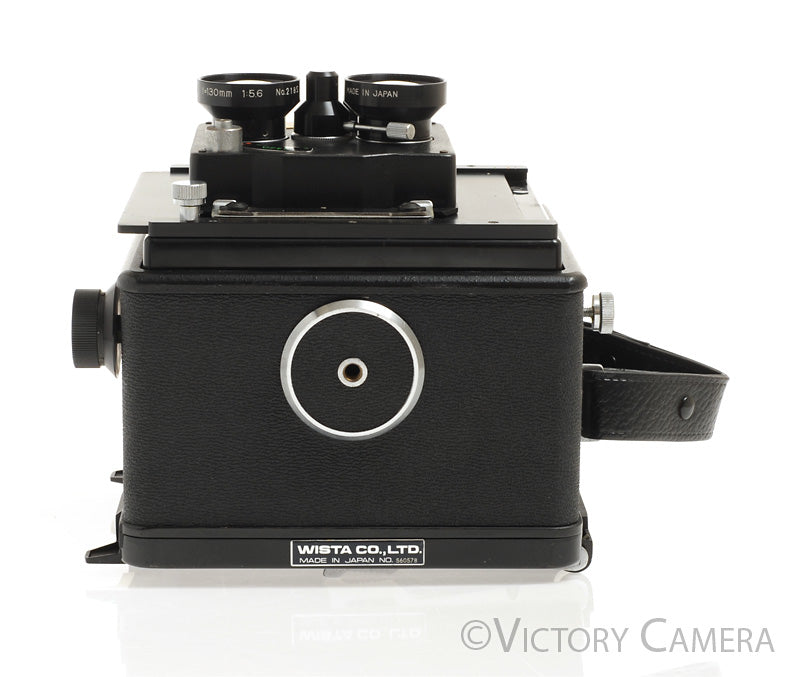 Wista 4x5 Passport Camera with Dual 130mm f5.6 Lenses [EX-] - Victory Camera