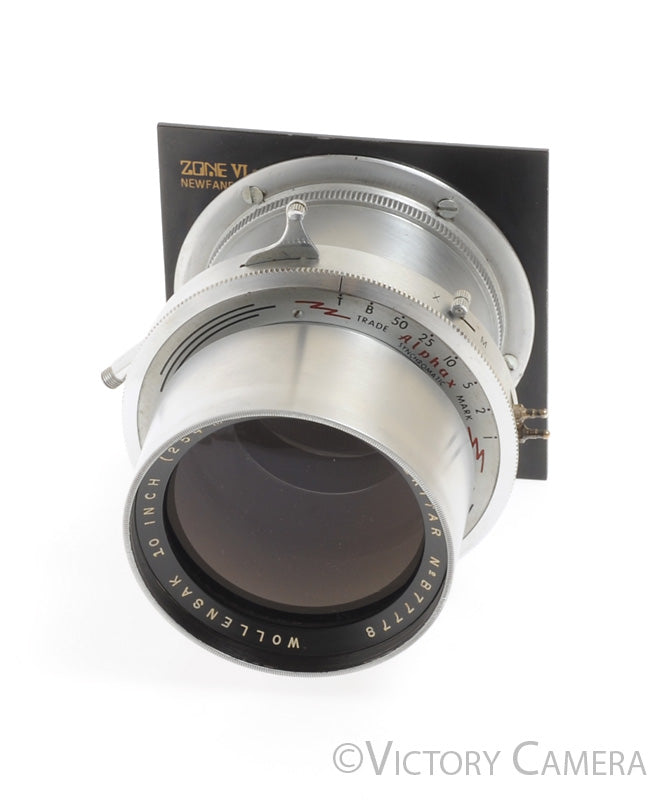 Wollensak Veritar10" (254mm) f6 Soft Focus Lens in Alphax Shutter Zone VI Board [EXC+] - Victory Camera