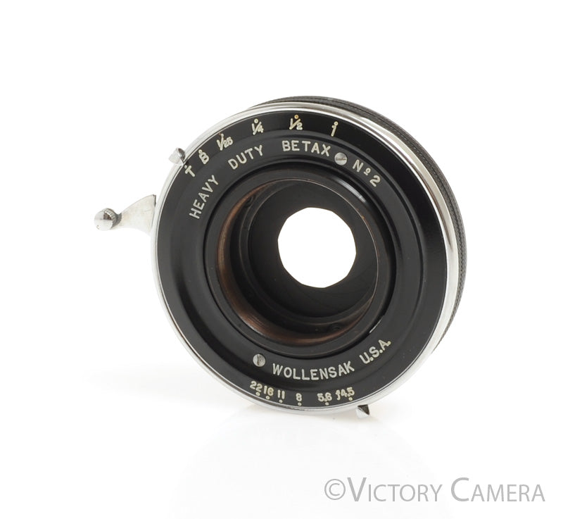 Wollensak Betax #2 (30mm) Shutter for 4x5 View Camera f4.5 Lens  [EX+] - Victory Camera