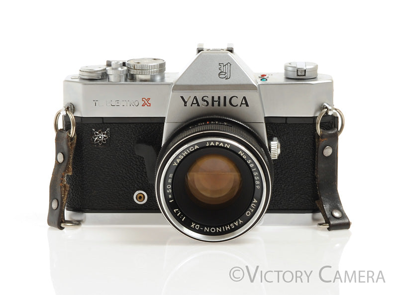 Yashica TL Electro X Chrome 35mm SLR w/ 50mm f1.7 Prime Lens -No Meter- [Good] - Victory Camera