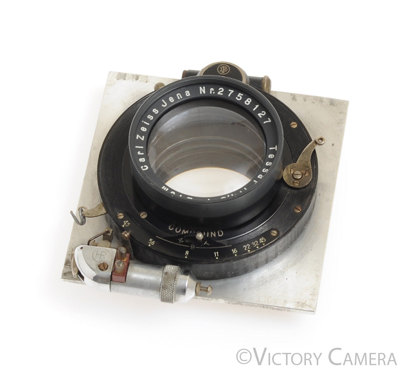 Carl Zeiss Jeca 21cm f4.5 Tessar View Camera Lens in Compound Shutter - Victory Camera