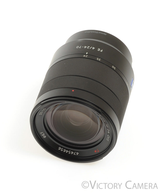 Sony Zeiss Vario-Tessar FE 24-70mm f4 T* E Mount Full Frame Zoom Lens [EX+] - Victory Camera