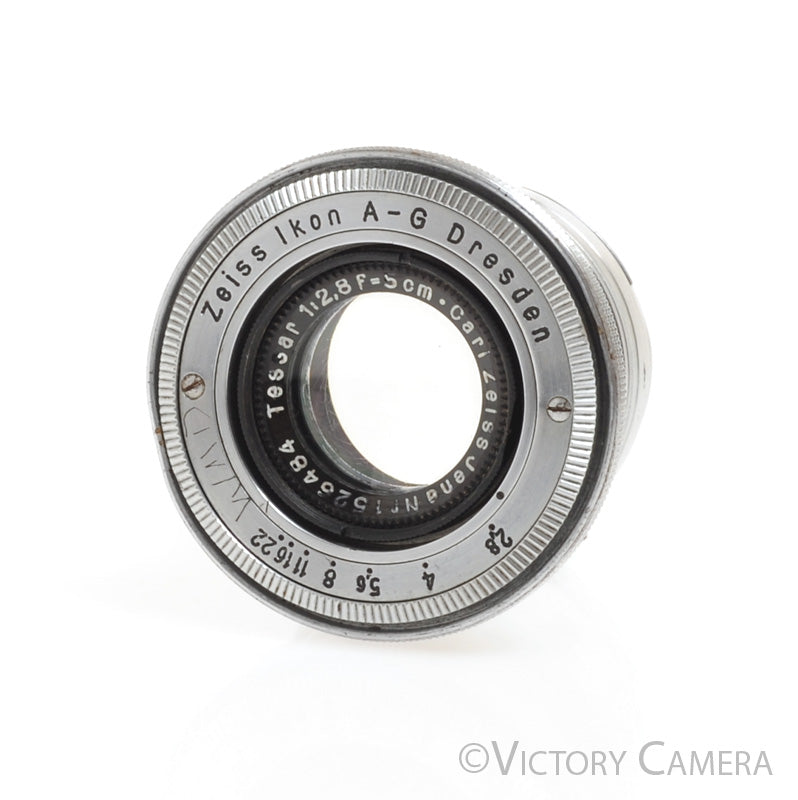 Zeiss Ikon A-G Dresden 5cm 50mm f2.8 Tessar Lens for Contax Rangefinder [EXC-] - Victory Camera