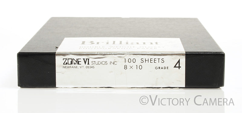 Zone VI Brilliant 8x10 #4 Graded B&amp;W Photo Paper 75 Sheets -Partial, Cold Stored- [EXC] - Victory Camera